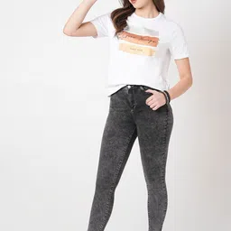 Kraus Jeans Women Skinny Fit light Fade Stretchable Jeans image 5