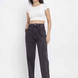 TALES & STORIES Women Wide Leg High-Rise Stretchable Denim Jeans-picture-35