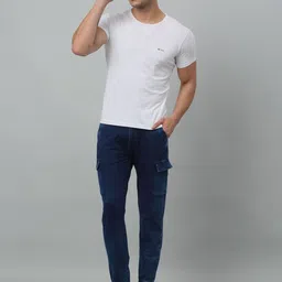 Cantabil Men Mid-Rise Light Fade Denim Jogger image 2