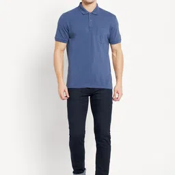 Octave Men Navy Blue Stretchable Cotton Jeans image 2