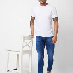 SPYKAR Men Slim Fit Low-Rise Heavy Fade Clean Look Stretchable Jeans image 2