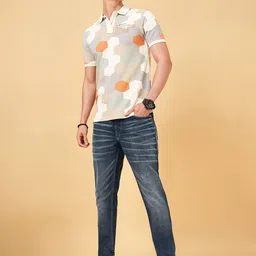 SF JEANS by Pantaloons Men Slim Fit Low Distress Light Fade Jeans image 5