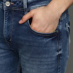 V-Mart Men Slim Fit Clean Look Heavy Fade Knitted Cotton Jeans image 3