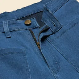 AngelFab Women Jean Straight Fit High-Rise Clean Look Cotton Cropped Jeans image 3