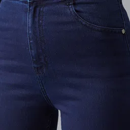 DOLCE CRUDO Flex Frame Women Navy Blue Skinny Fit High-Rise Cropped Stretchable Jeans image 4