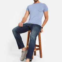 Octave Men Mid Rise Clean Look Light Fade Stretchable Jeans image 3