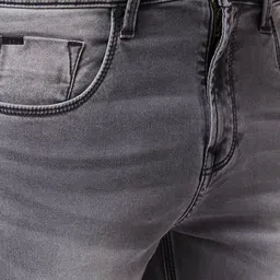 SPYKAR Men Slim Fit Low-Rise Clean Look Heavy Fade Whiskers Stretchable Jeans image 2