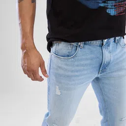 SPYKAR Men Mid Rise Heavy Fade Clean Look Stretchable Jeans image 4