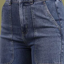 plusS Women Blue High-Rise Clean Look Frayed Hem Cotton Jeans image 5