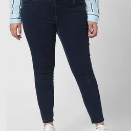 VERO MODA CURVE Women Navy Blue Solid Skinny Fit Jegging-picture-26