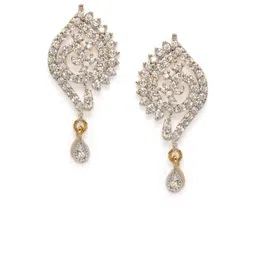 Rubans Gold-Plated Handcrafted Zircon Stone Studded Peacock Jewellery Set image 2