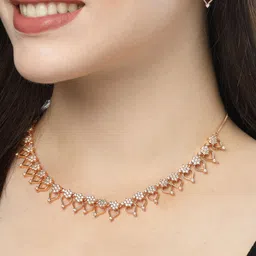 NVR Gold-Plated American Diamond-Studded Jewellery Set-picture-18