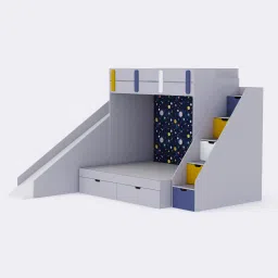 boingg! - a happy start Sleep N’ SlideBunk Bed 6X4 (Drawers On Wheels) In Grey Colour image 4