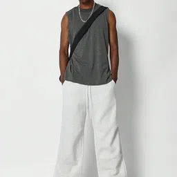 dockstreet Men's/Unisex Open Bottom Drawstring Pure Cotton Stretchable Baggy Jogger Pants image 4