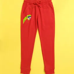 NUSYL Unisex Kids Red Printed Joggers-picture-32