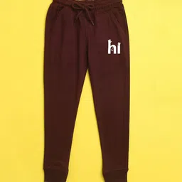 NUSYL Kids Burgundy Printed Joggers-picture-51