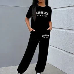 BAESD Girls Printed T-Shirt With Joggers-picture-38
