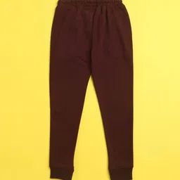 NUSYL Kids Burgundy Printed Joggers image 2