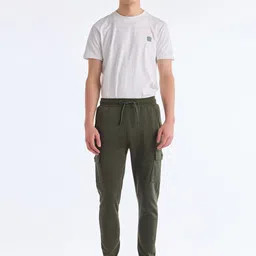 Red Flame Men Stretchable Pure-Cotton Joggers image 2