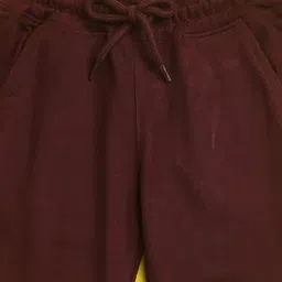 NUSYL Kids Burgundy Red Printed Joggers image 2