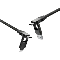 urbn UPC461 Type A to Lightning, Type C, Type C to Lightning, Type C 1 Feet (0.30M) 4-in-1 Cable (Quick Charge Technology, Camo) image 2