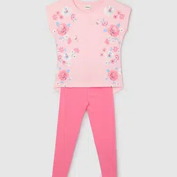 max Girls Floral Printed Pure Cotton Night suit-image-74