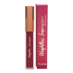 FLiCKA Weightless Impression Matte Liquid Lipstick Brown 06 June image 5