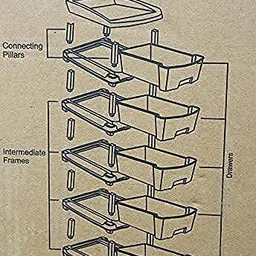 Sorbus Multipurpose Drawer Plastic Modular Chest Storage Organizer Home, Office, Parlor, School, Doctors, Home And Kids (Grey 6Xl), Matte image 4