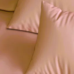 Trance Home Linen Peach-Coloured 300 TC Pure Cotton Fitted King Bedsheet & 2 Pillow Covers image 2