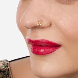 Zaveri Pearls Set of 3 Gold Tone Cubic Zirconia Brass Clip On Nose Pins-ZPFK17365 image 4