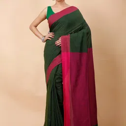 Ruuprekha Woven Design Pure Cotton Saree-image-0