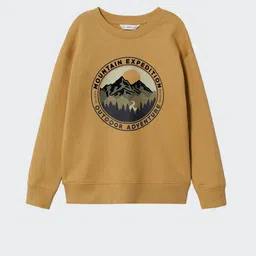 Mango Kids Boys Graphic Printed Pure Cotton Sustainable Sweatshirt-picture-31
