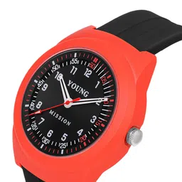 YOUNG MISSION Kids Patterned Dial Analogue Watch YM 606 RD.BK image 4