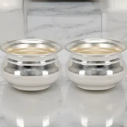 Sigaram 2-Pcs Grey Textured Bharani Cups-image-35