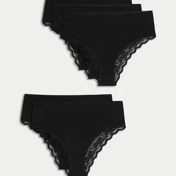 Marks & Spencer Pack of 5 Cotton Briefs T614607ABLACK image 2