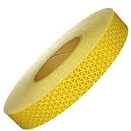 GlowTail 1 Inch (25.4 mm) Width x 10 Meter (32 Feet), High Intensity Warning Retro Reflective Radium Conspicuity Sticker Tape Sheet (Yellow) image 1