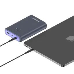 ambrane Powerlit Ultra Lite 20000 mAh 85W Fast Charging Power Bank (2 Type C and 1 Type A Ports, Multi Layers of Chipset Protection, Black) image 4