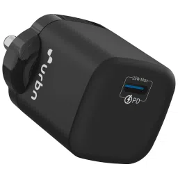 urbn GaN Pro 25W Type C Fast Charger (Adapter Only, GaN Technology, Black) image 1
