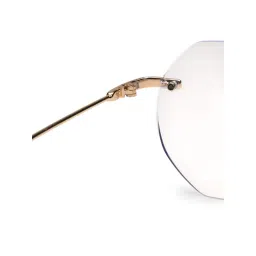 HASHTAG EYEWEAR Clear Lens Hexagonal Rimless Casual Unisex Computer Glass - VS 5100-K Gold (46) image 5