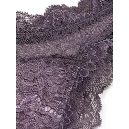 victoria's secret intimates Victoria's Secret Purple Dream Angels Lace & Mesh Brazilian Panty image 4