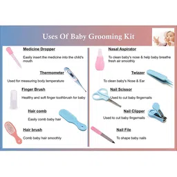 SYGA Pink 10 Pcs Newborn Baby Grooming Kit image 4