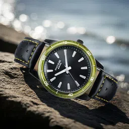 Poze By Sonata Quartz Analog Black Dial Two Toned Leather Strap Watch For Men-picture-31