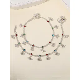 Estele Rhodium Plated Cheerful Gehena Anklets-picture-16