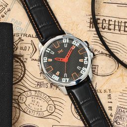 Killer Men Brass Dial & Leather Straps Analogue Watch KLMO73C-picture-47