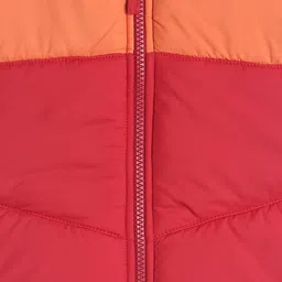 MINI KLUB Boys Red & Orange Colourblocked Lightweight Padded Jacket image 2