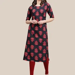 7threads KALINI Women Pack Of 6 Ethnic Motifs Printed Crepe Kurta image 2