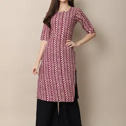 7threads KALINI Women Geometric Summer Sheers Crepe Kurta  [PACK OF 6] image 2