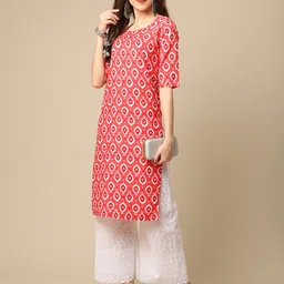 7threads KALINI Women Pack Of 6 Ethnic Motifs Printed Crepe Kurta image 4