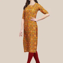 7threads KALINI Women Pack Of 6 Ethnic Motifs Printed Crepe Kurta image 4