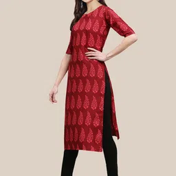 7threads KALINI Women Pack Of 6 Geometric Printed Chikankari Summer Sheers Crepe Kurta image 4